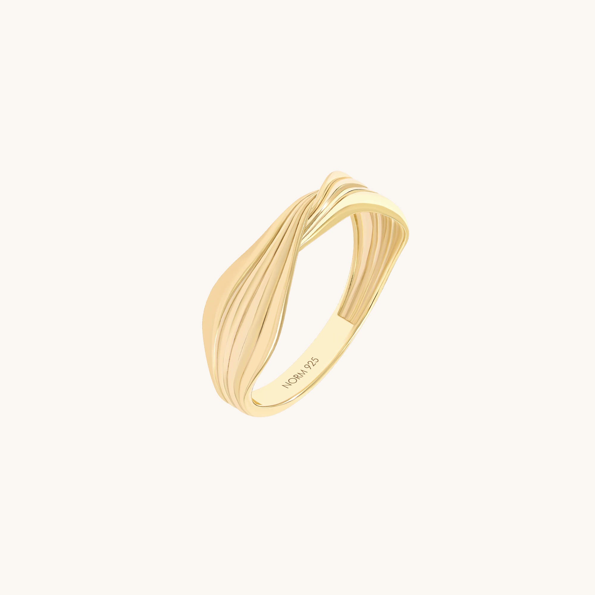 Gold Vermeil Twisted Wave Ring