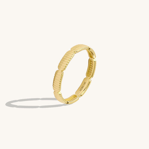 14K Real Gold Unity Wedding Band Ring for Women