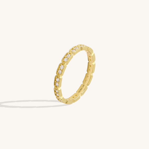 14K Solid Gold Band Unity Eternity Wedding Band Ring