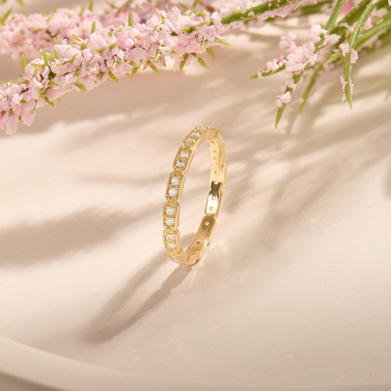 Minimalist Unity Eternity Ring in 14k Solid Gold