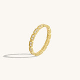 14K Solid Gold Band Unity Eternity Wedding Band Ring