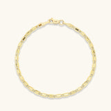 Women's 14k Solid Yellow Gold Valentino Chain Bracelet