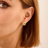 Women's Vintage Love Knot Stud Earrings in Real 14K Gold