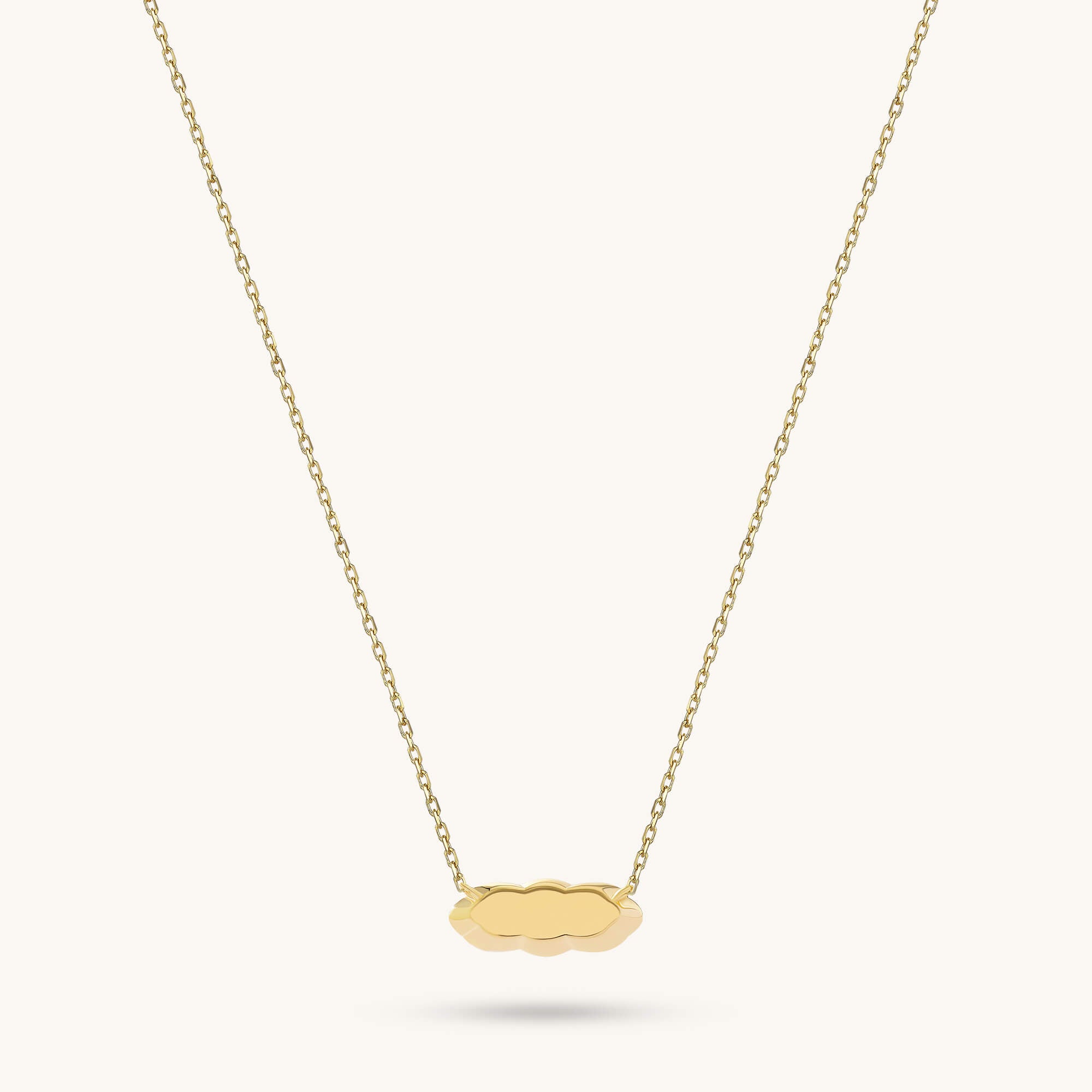 24K Gold Vermeil Wavy Bar Necklace