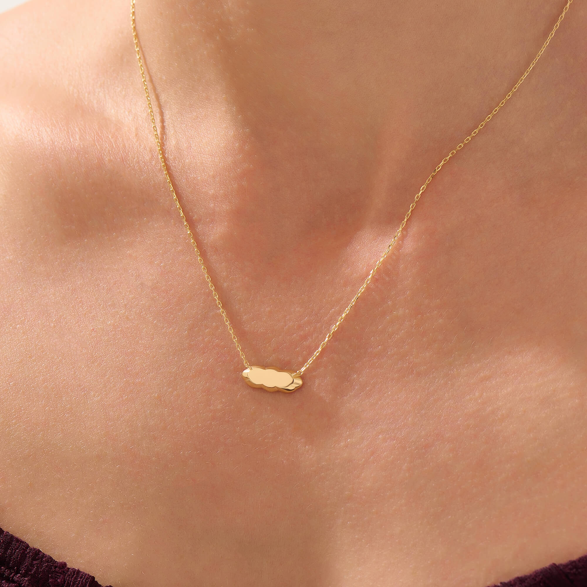 Women's 24K Vermeil Wavy Bar Necklace