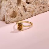 Bezel Set Zultanite Engagement Ring in 14k Solid Gold