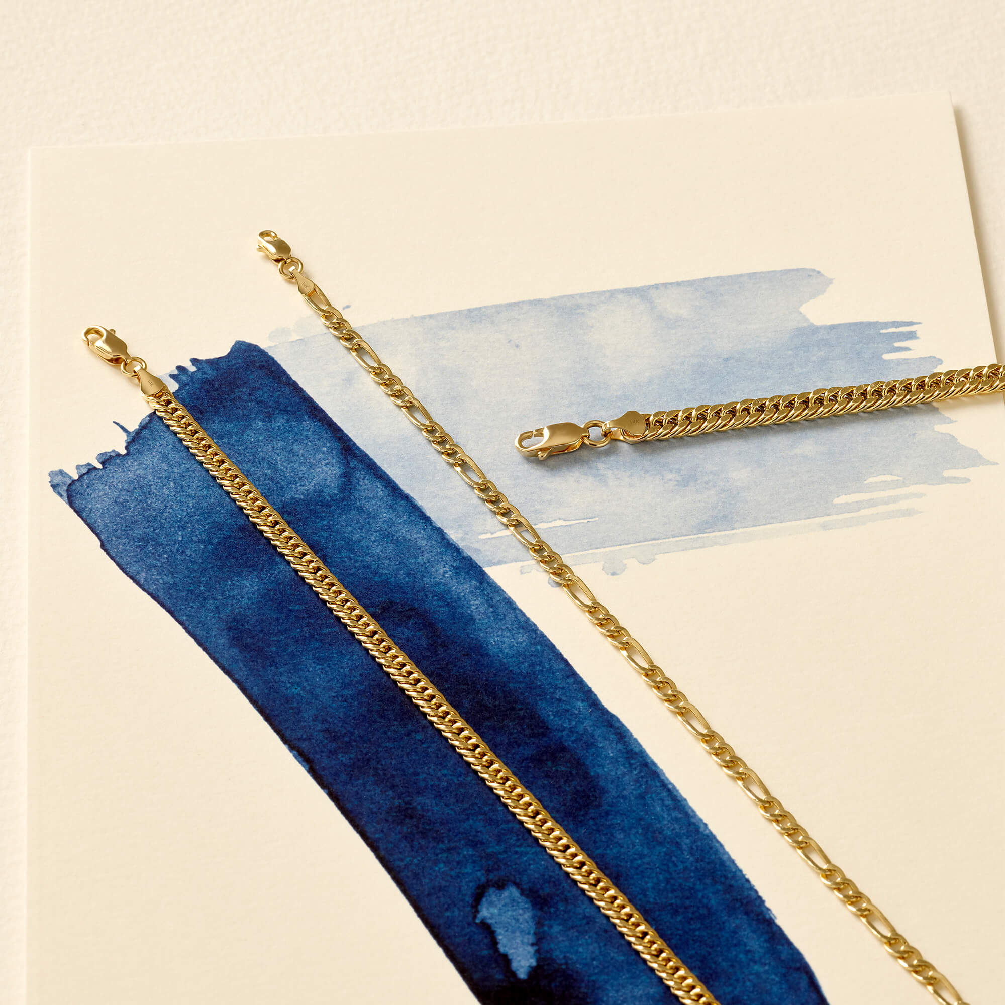 Real 14k Yellow Gold Cuban Links Chain Bracelet for Women