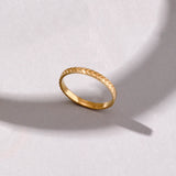 14k Real Gold Vintage Arrow Stackable Band Ring