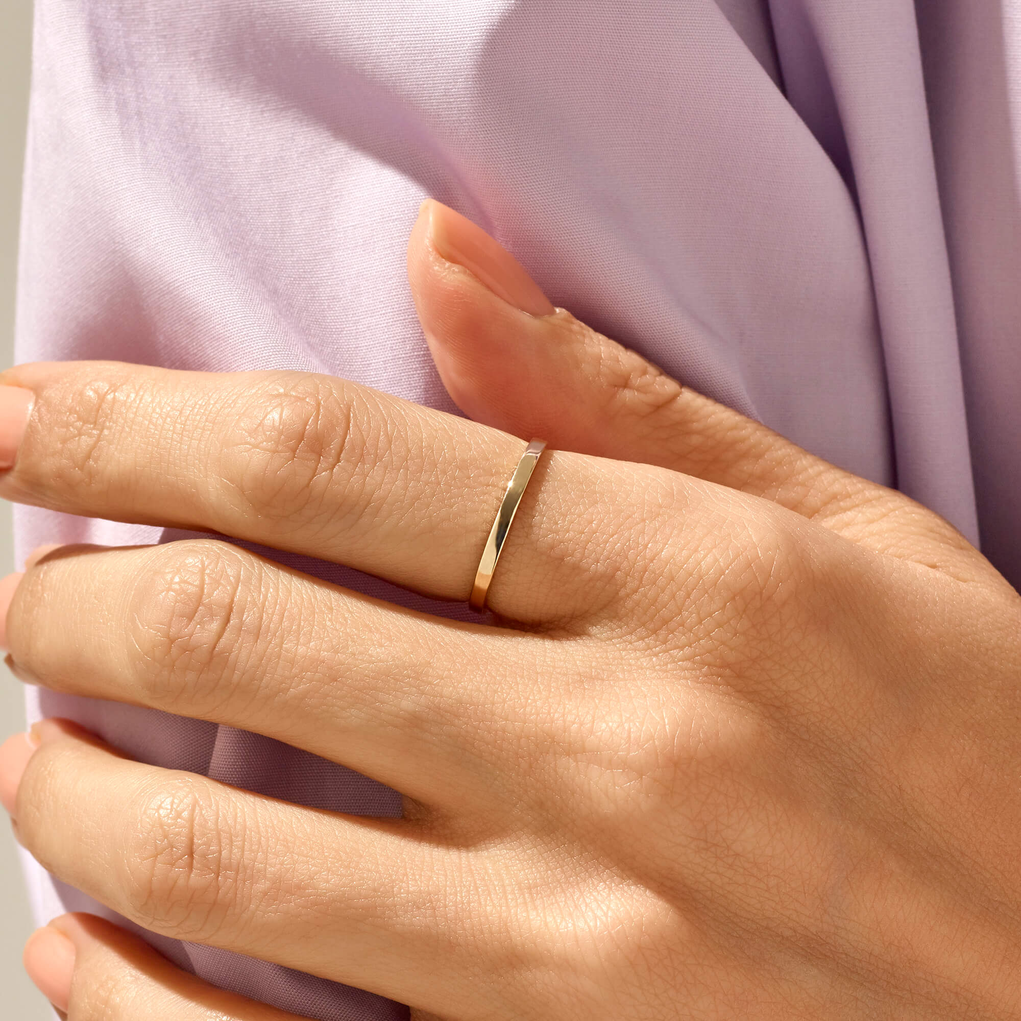 Women's Basic Wedding Band in 14k Solid Yelllow Gold