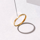 Dainty Stacklable Band Ring in 14k Real Gold