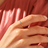 Basic Solo Stacking Ring in 14k Real Yellow Gold
