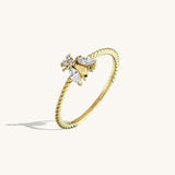 Women's Bee Ring in 14k Solid Gold