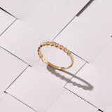CZ Bezel-Set Band Ring in 14k Solid Gold