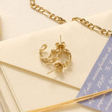 Women's Chain Earrings in 14k Solid Gold