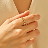 Curb Chain Ring in 14k Solid Gold