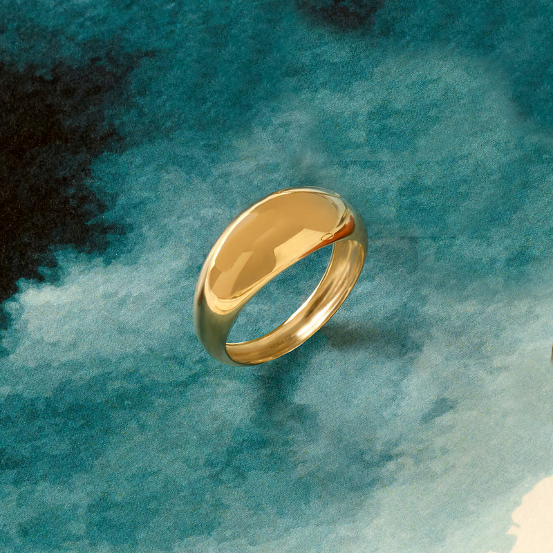 Timeless Bold Dome Ring in 14k Solid Gold