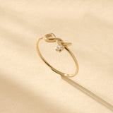 Bowknot Stacking Ring in 14k Real Yellow Gold
