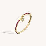Ruby Eternity Band Ring in 14k Solid Gold