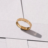 Women's Criss Cross Wedding Band Ring in 14k Solid Yellow Gold