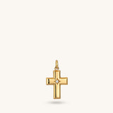 Cross Pendant in 14k Real Yellow Gold