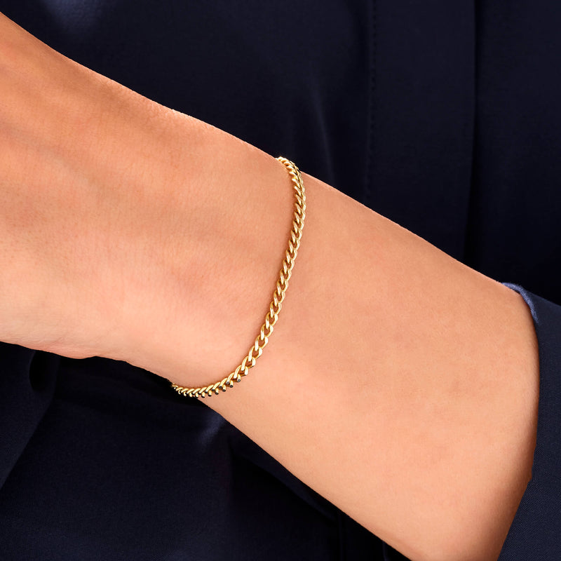 Women's Oval Cable Chain Bracelet in Gold