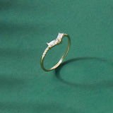 14k Real Yellow Gold Curved Baguette Wedding Ring
