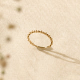 14k Solid Gold Dainty Prong Ring