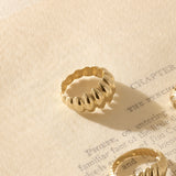 Dome Croissant Statement Ring in 14k Real Gold