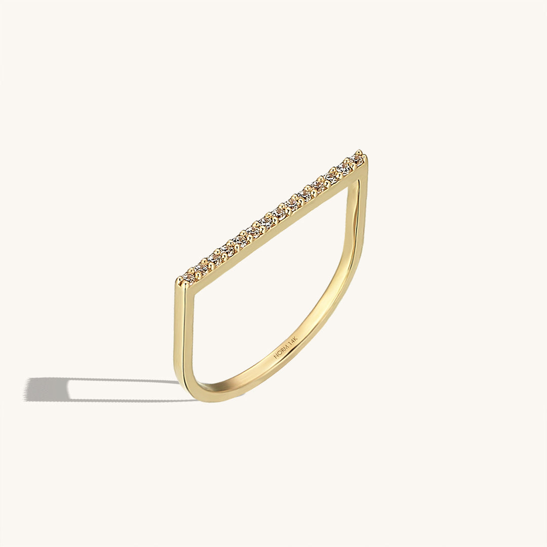 Women's Flat Bar Ring in Gold