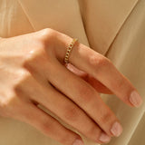 Heart Infinity Band Ring in 14k Solid Gold