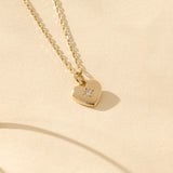 Minimal Heart Love Pendant Necklace in 14k Solid Gold