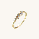 Minimalist Iconic Cluster Stackable Ring in Real Gold