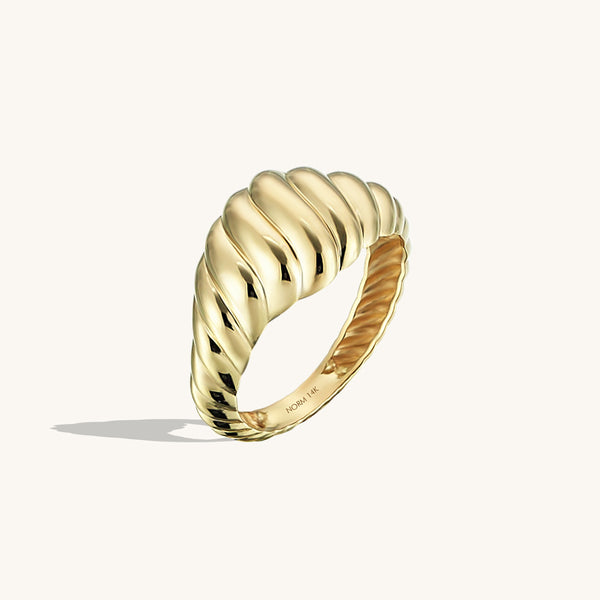 Iconic Croissant Ring in 14k Solid Gold