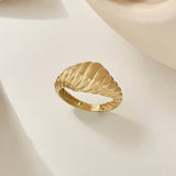 Iconic Croissant Statement Ring in 14k Real Gold