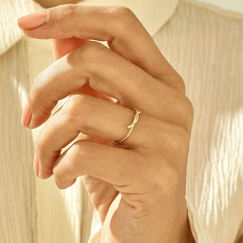 Women's Iconic Knot Ring in 14k Real Gold