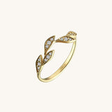 Dainty Iconic Leaf Ring in 14k Solid Gold