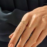 Knot Stacking Ring in 14k Real Gold