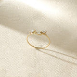 Dainty Leaf Ring in 14k Solid Gold