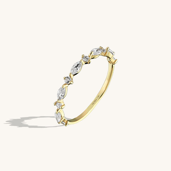 Marquise Band Ring in 14k Solid Gold