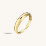Minimalist Dome Ring in 14k Real Gold