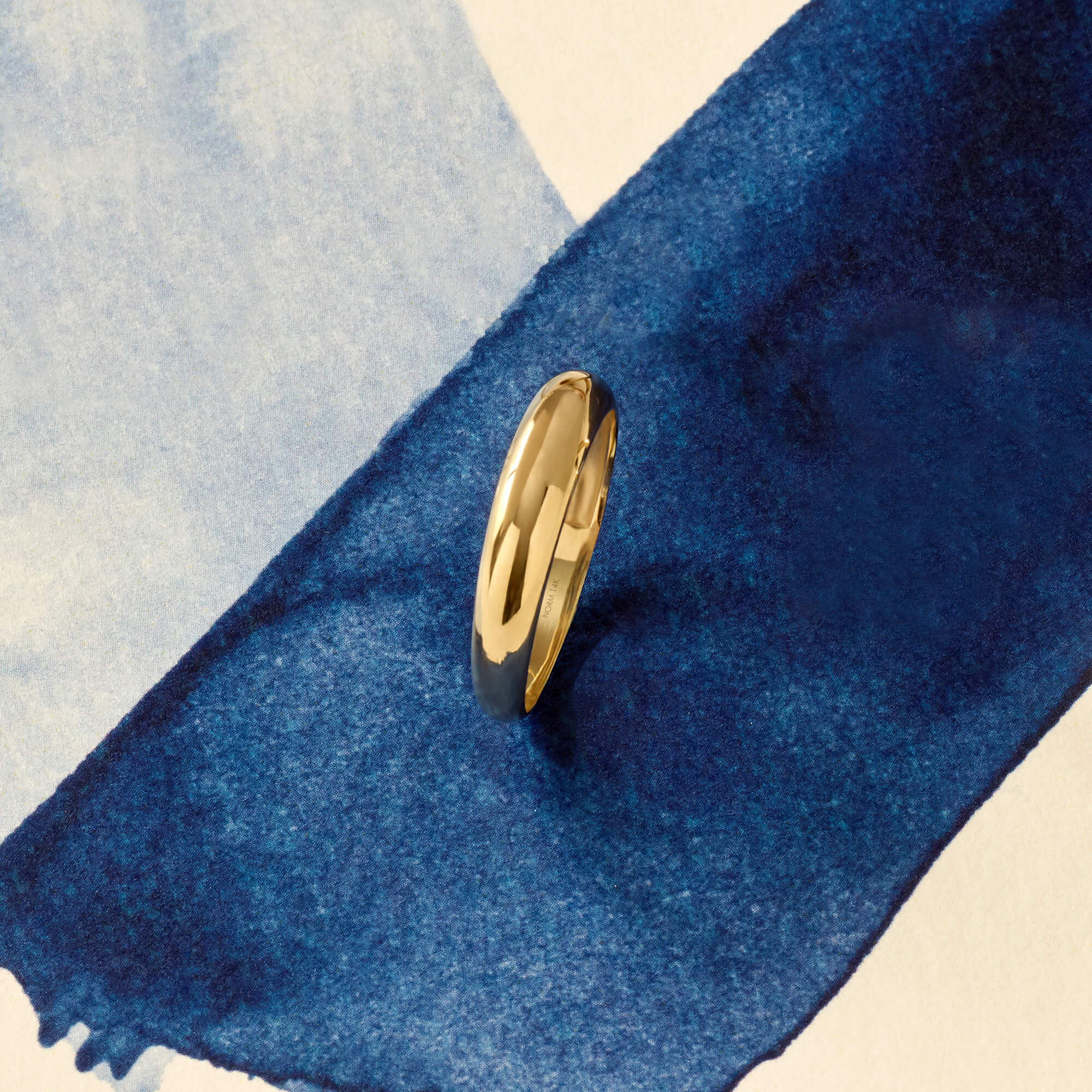 Minimalist Dome Ring in 14k Real Yellow Gold