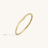 Women's Minimalist Signet Ring in 14k Real Gold