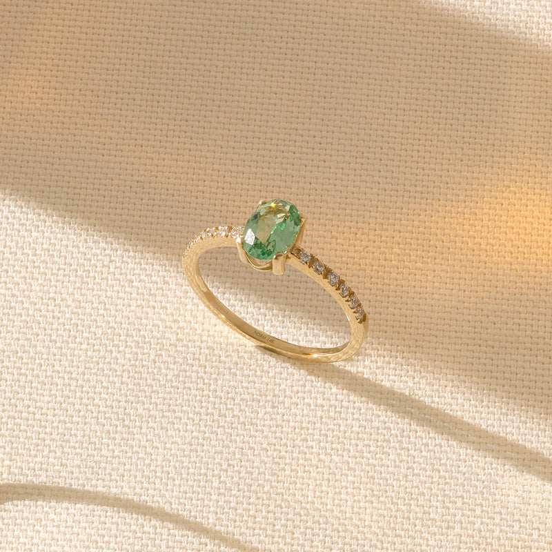 Oval Cut Paraiba Tourmaline Gemstone Solitaire Ring in 14k Real Gold