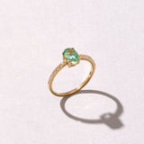 Paraiba Tourmaline Oval Solitaire Ring in 14k Real Gold