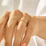 Delicate Pave Heart Ring in 14k Real Gold