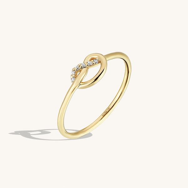 Premium Knot Ring in 14k Solid Yellow Gold