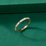 Women's Dainty Pyramid Band Ring in 14k Gold