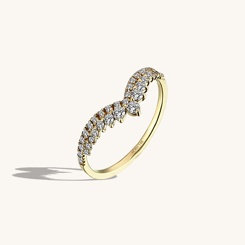 Royal Curve Ring in 14k Solid Gold