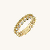 Stackable Royal Twisted Band Ring in 14k Solid Gold