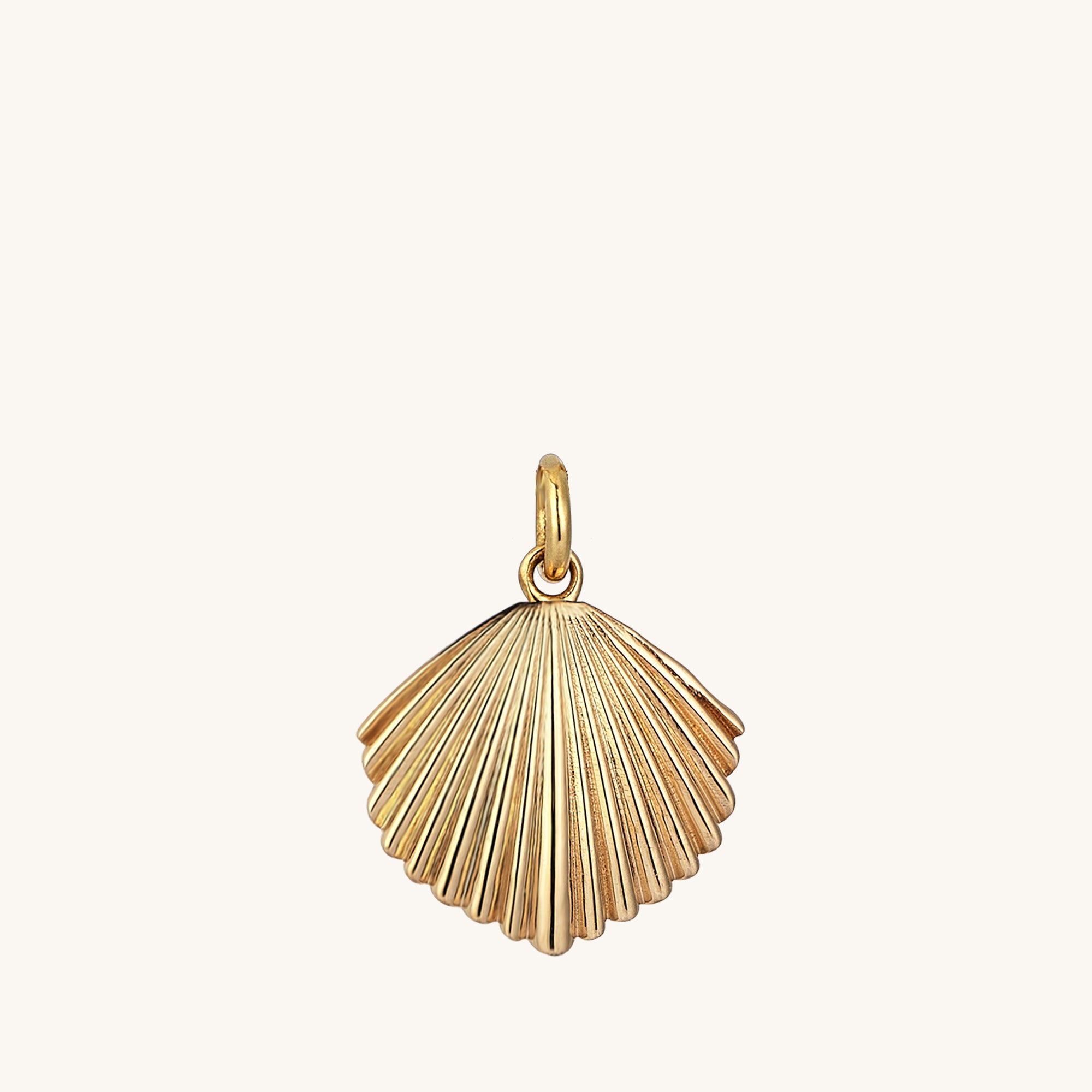 14k Real Yellow Gold Shell Charm Necklace for Women – NORM JEWELS